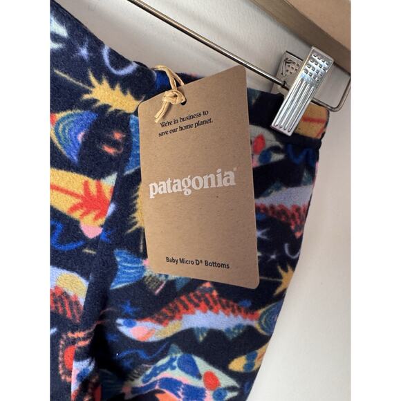 Patagonia Baby Micro D Bottoms Fleece Pull On Pants Sz 3T NWT $40 MSRP - Picture 8 of 12